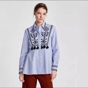 Zara - Tassel Blouse